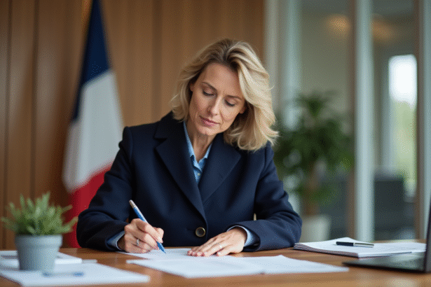 Femme d'âge moyen dans un bureau municipal moderne